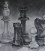 scacchi bn - Carboncino e Grafite su carta da spolvero
 
20 x 30